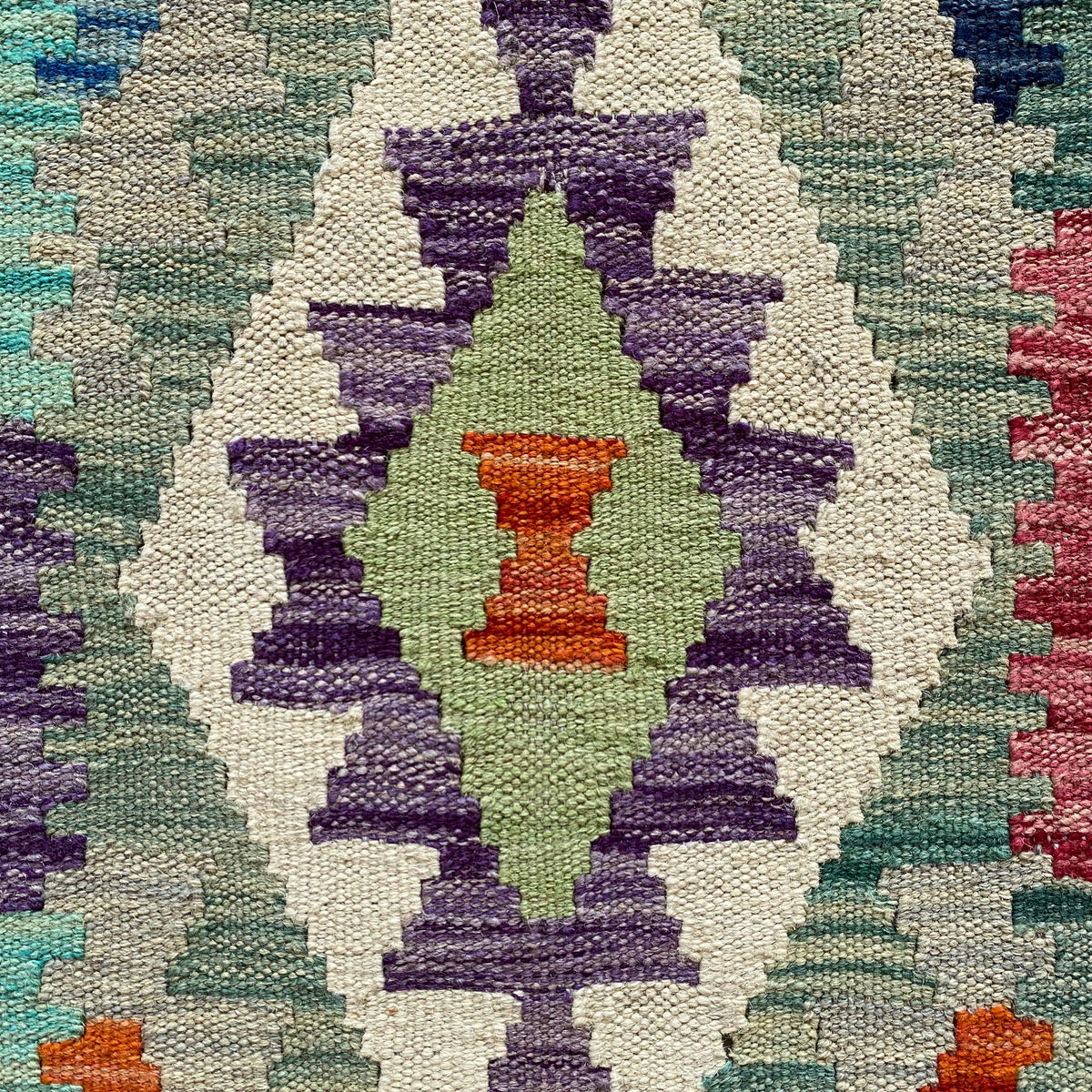 2'x3' Hand Woven Wool Kilim Rug