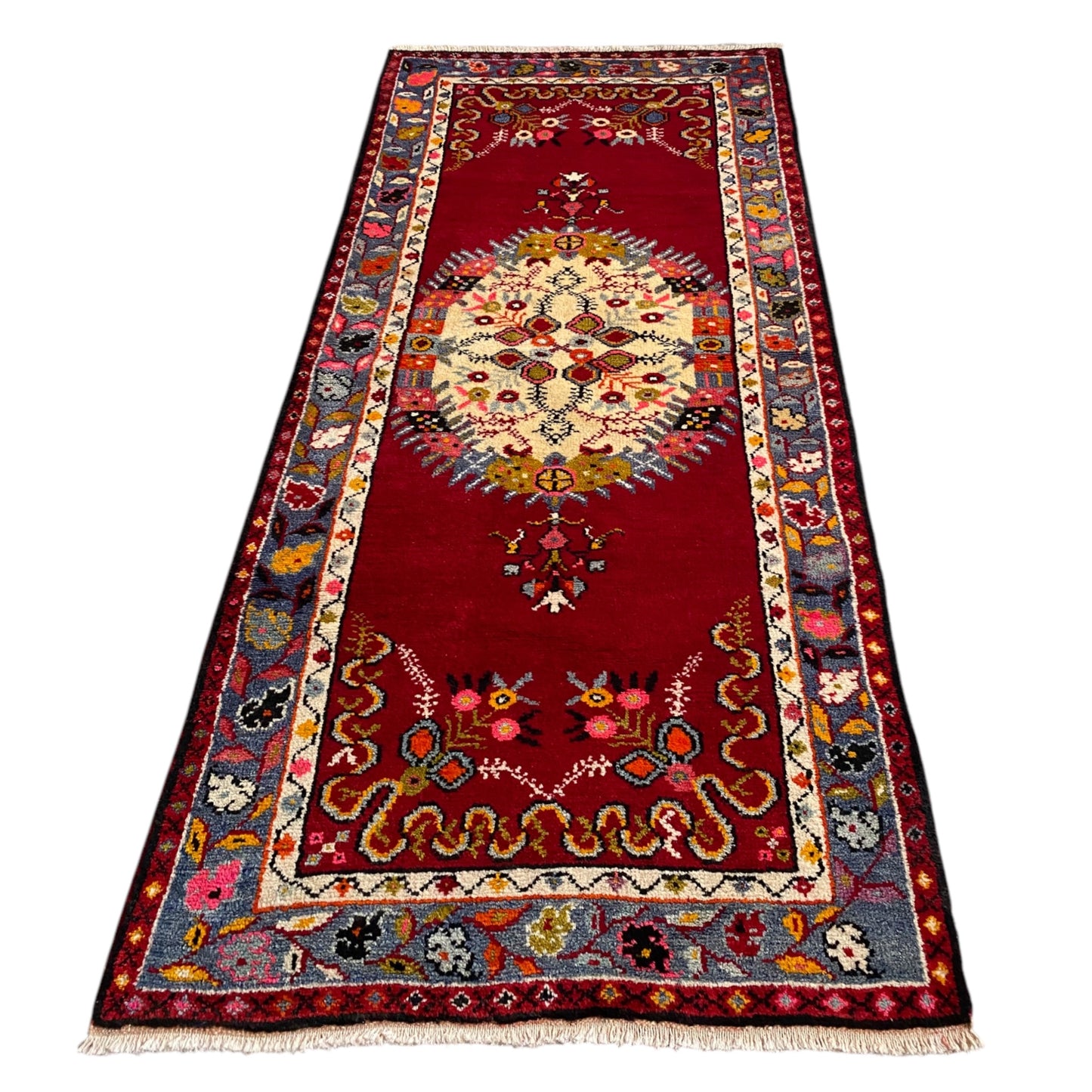 Vintage Bohemian Turkish Güney Rug Carpet