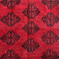 Red Black Square Kilim Rug