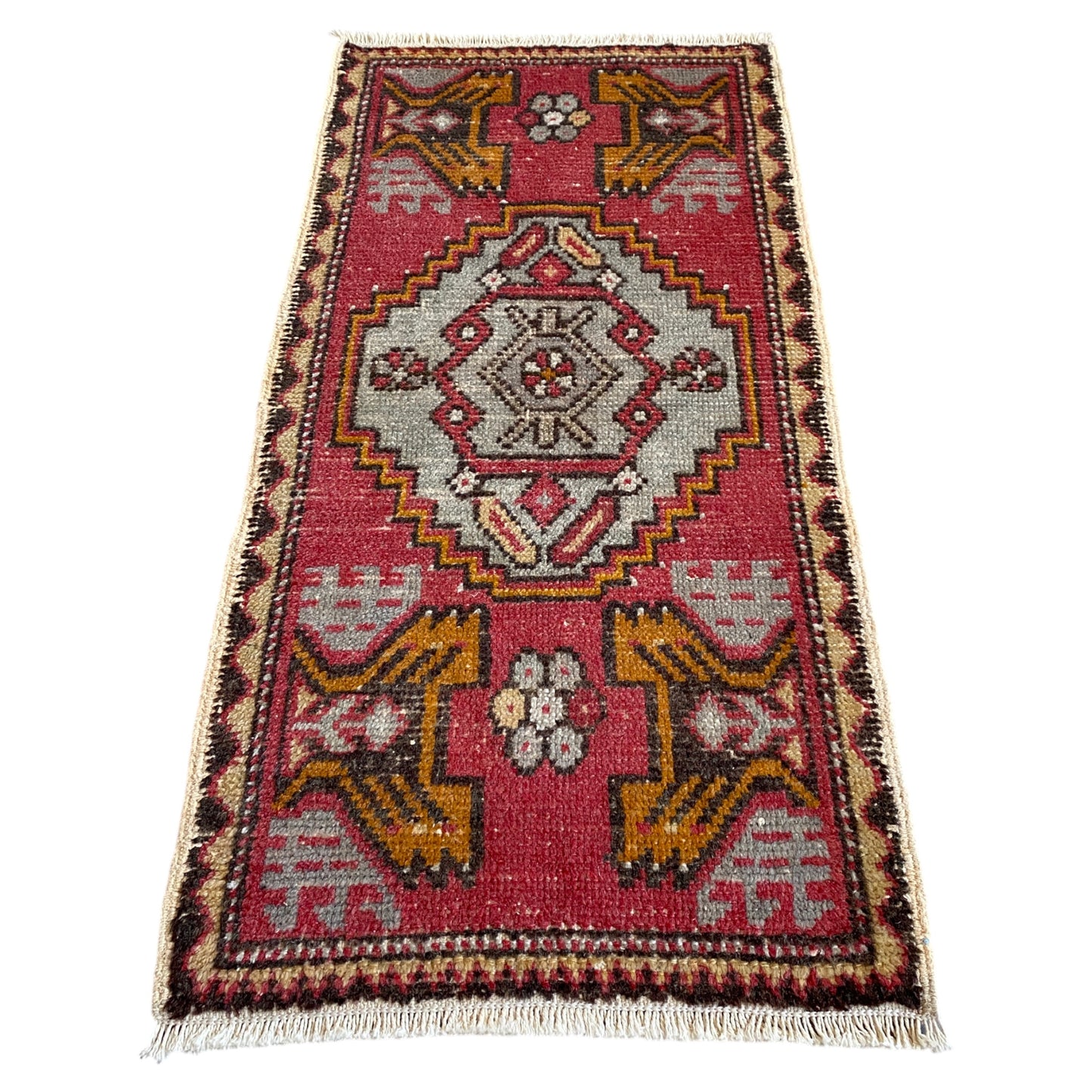 Small Vintage Turkish Rug