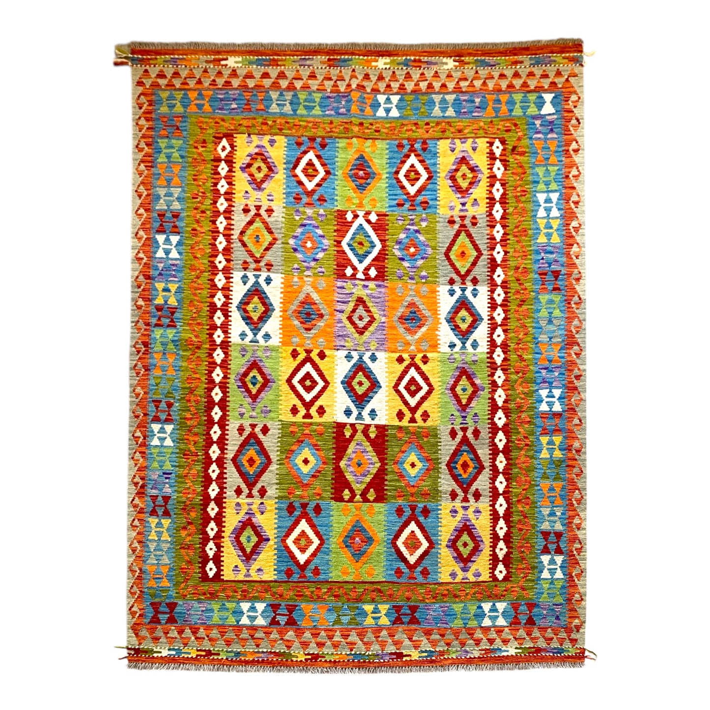 6'x8' Colorful Tribal Kelim Rug