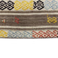 Alfombra Kilim Cicim nómada tribal a rayas