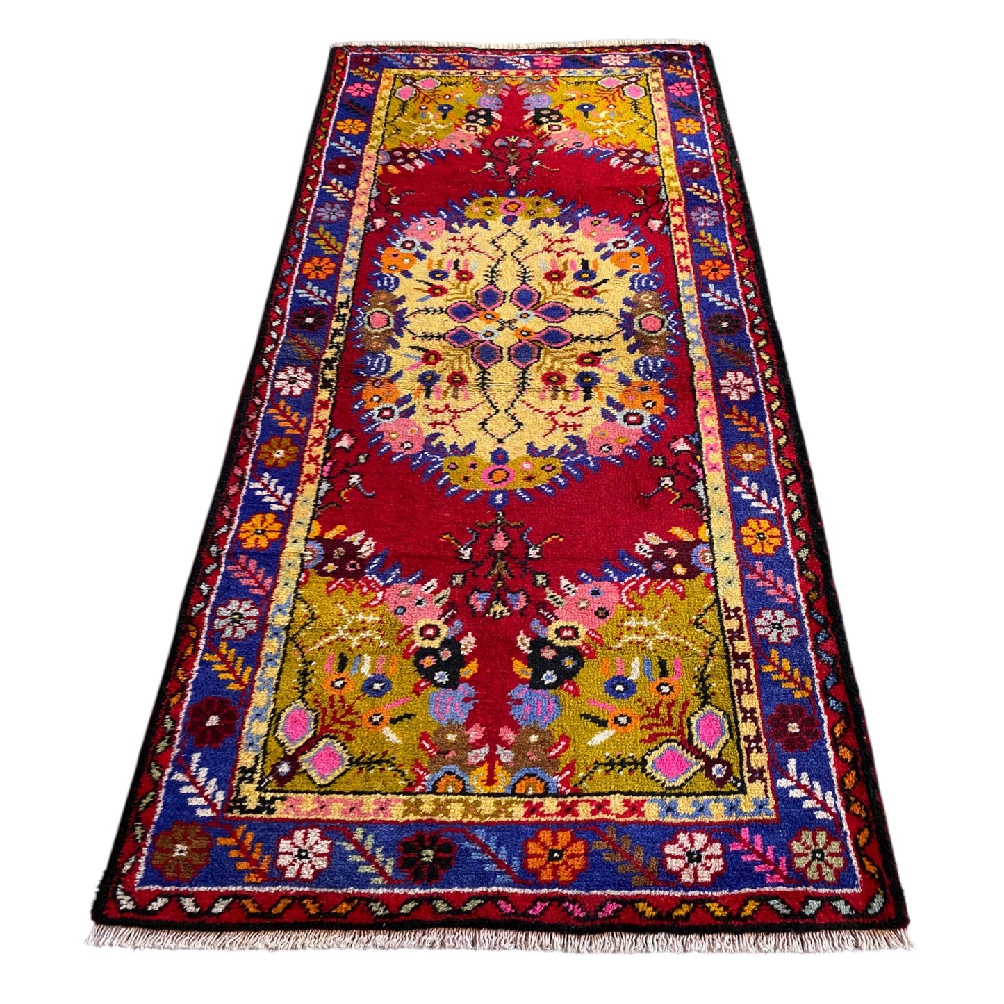 Colorful Turkish Güney Carpet Rug 2m X 1m