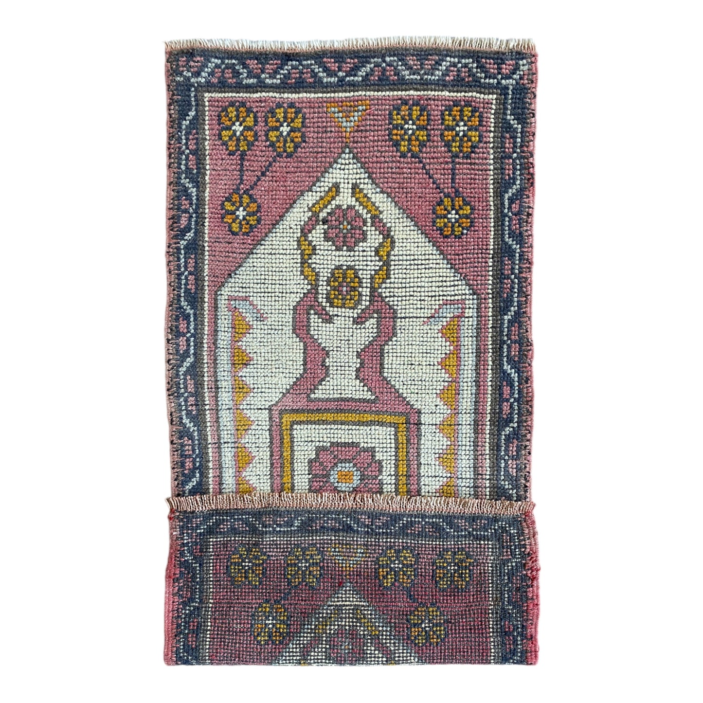 Vintage Turkish Oushak Rug Bath Mat