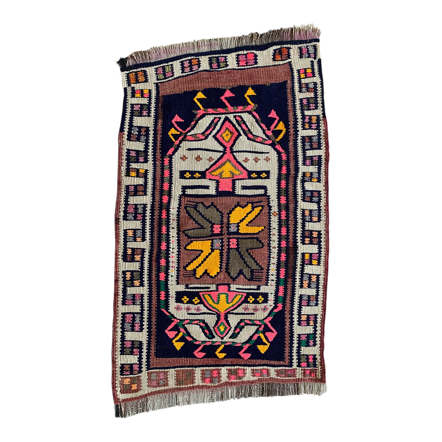 Small Herki Kurdish Kilim Rug