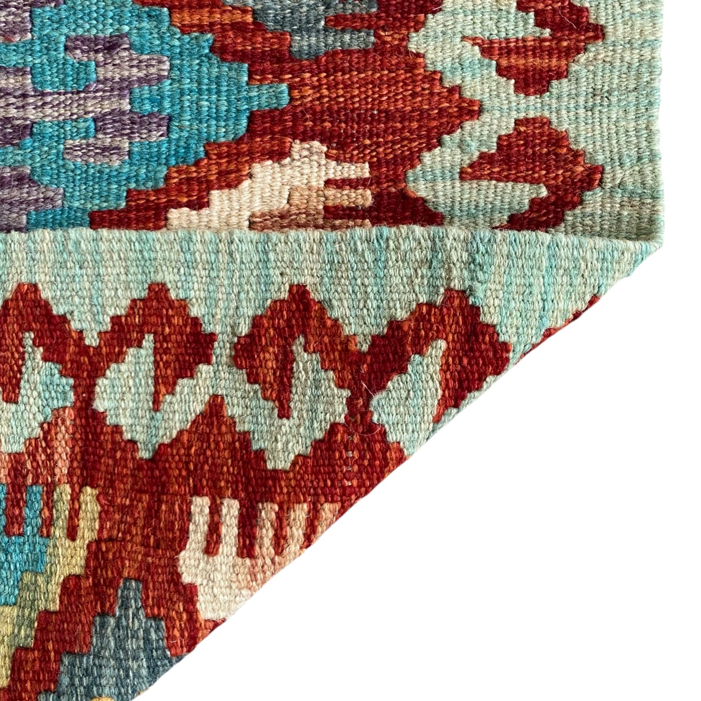 Small Qashqai / Caucasian Design Tribal Kilim Rug Doormat Bath Mat