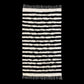 Alfombra Kilim estilo nórdico escandinavo con rayas blancas y negras de estilo turco