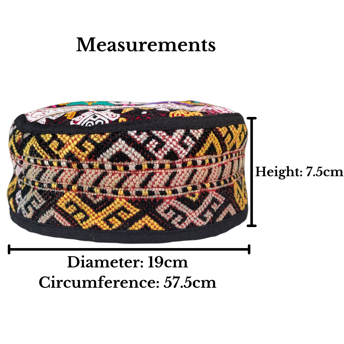 Colorful Tribal Turkmen Nomadic Hat