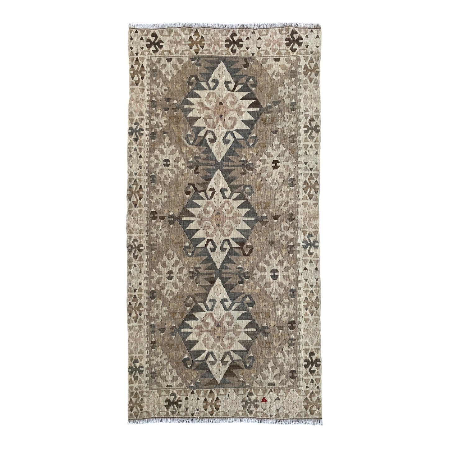 Old Pastel Color Kayseri Kilim Rug