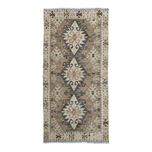 Alfombra Kilim Kayseri antigua en color pastel