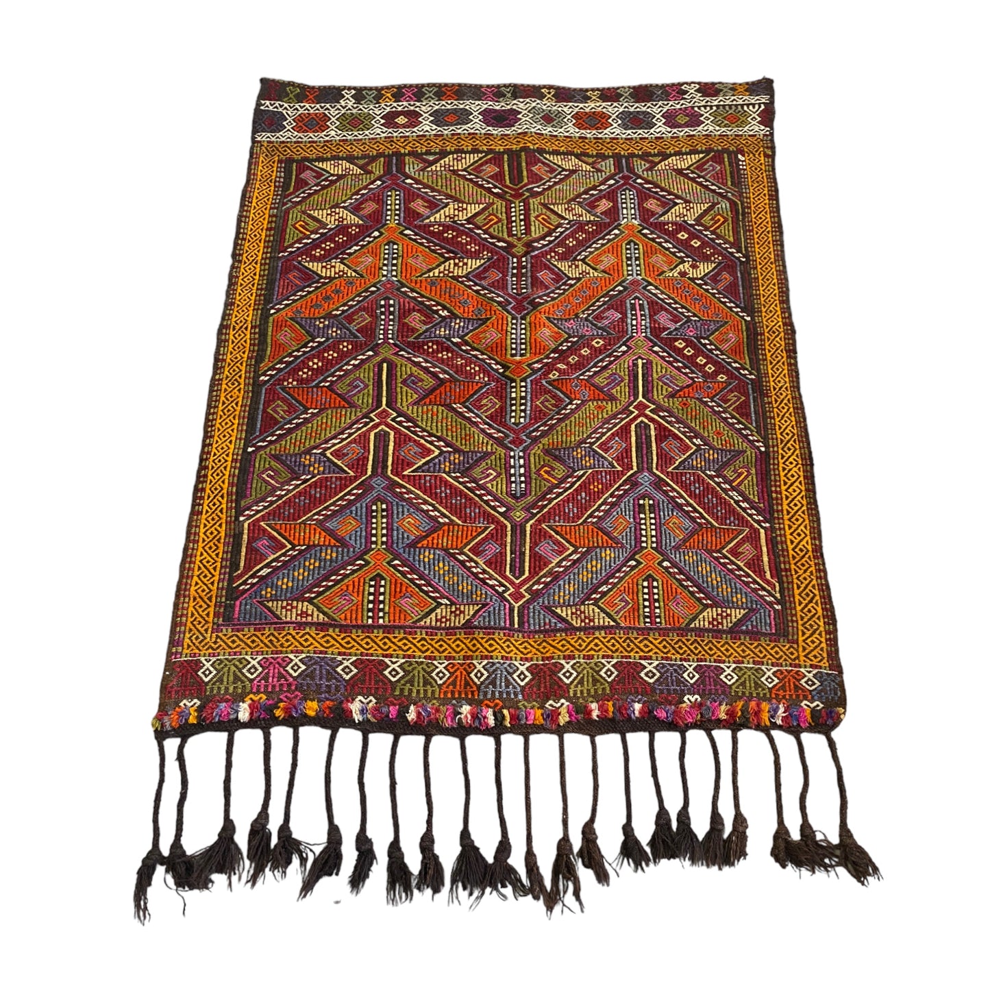 Nomadic Mut Cicim Kilim Rug Made for Dowry