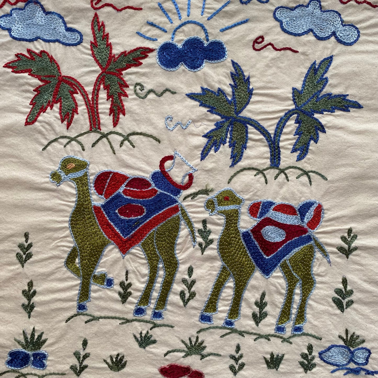 Camel Design Suzani Pillow / Cushion Cover