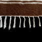 Alfombra de oración Kilim con manta de mohair y angora turca marrón