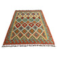 Geometric Design Hand Woven Wool Nomadic Tribal Kelim Rug