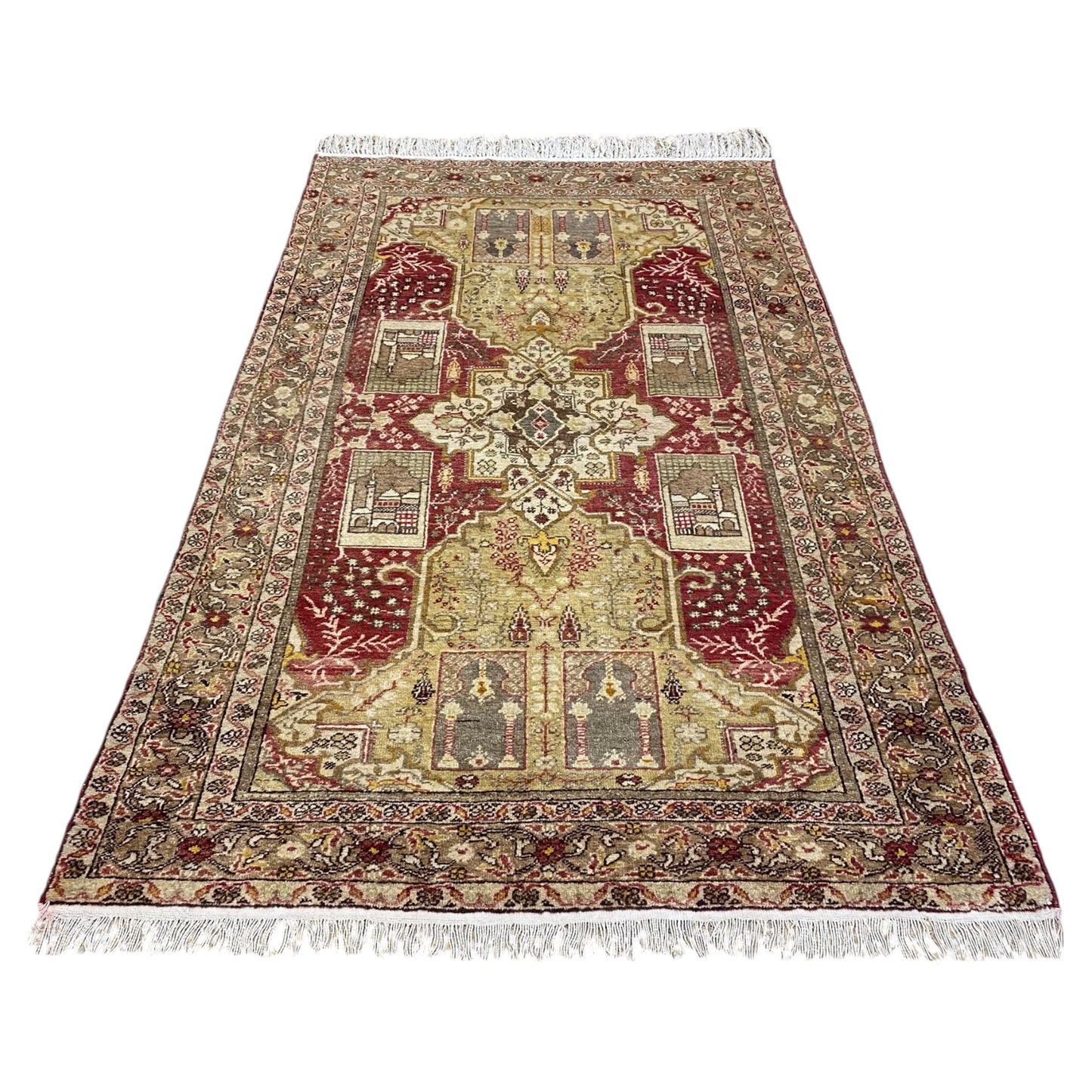 Collectable Turkish Kayseri Bürüngüz Carpet Rug