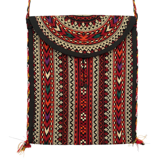Striped Embroidered Turkoman Pouch Purse Case