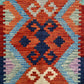 2 Meters Long Hands on Hips Design Narrow Tribal Kilim Runner Rug