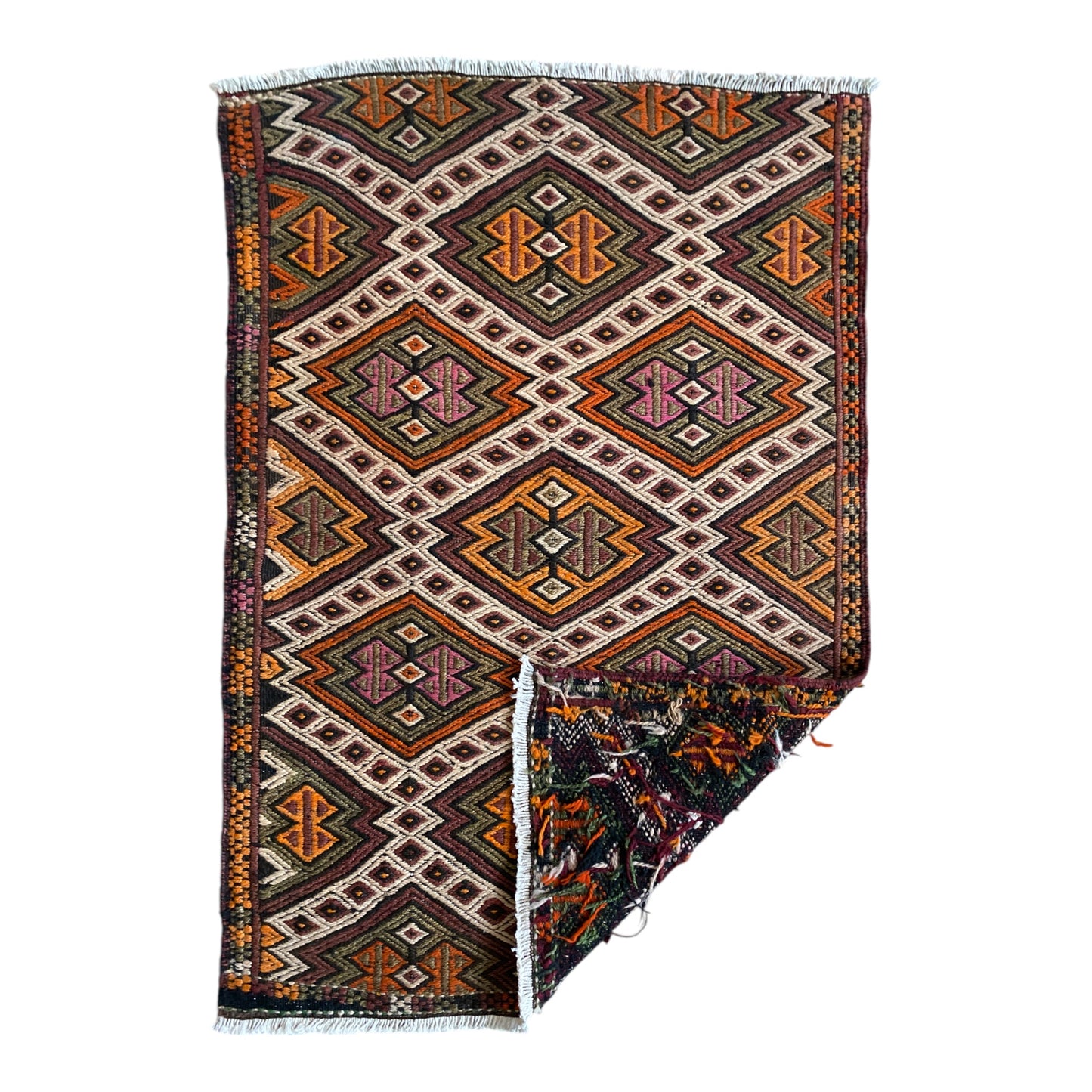 Vintage Kars Terekeme Cicim Kilim Rug