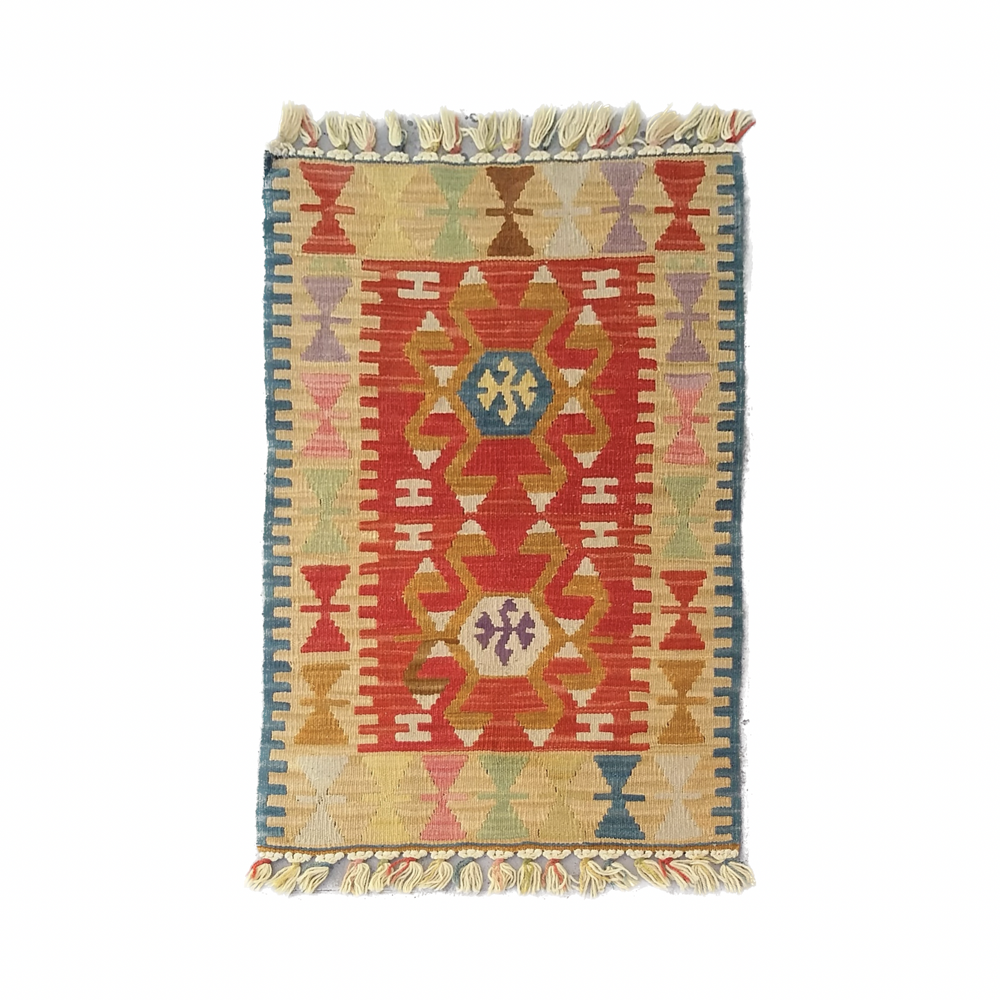 Small Wool Nomadic Kelim Rug