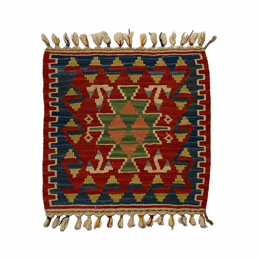 Kilim turco cuadrado pequeño