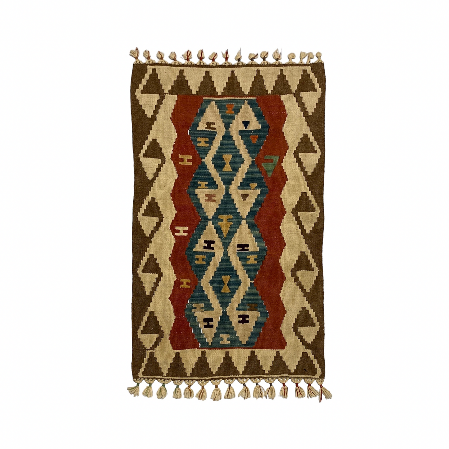 Small Turkish Kayseri Wool Kelim Rug