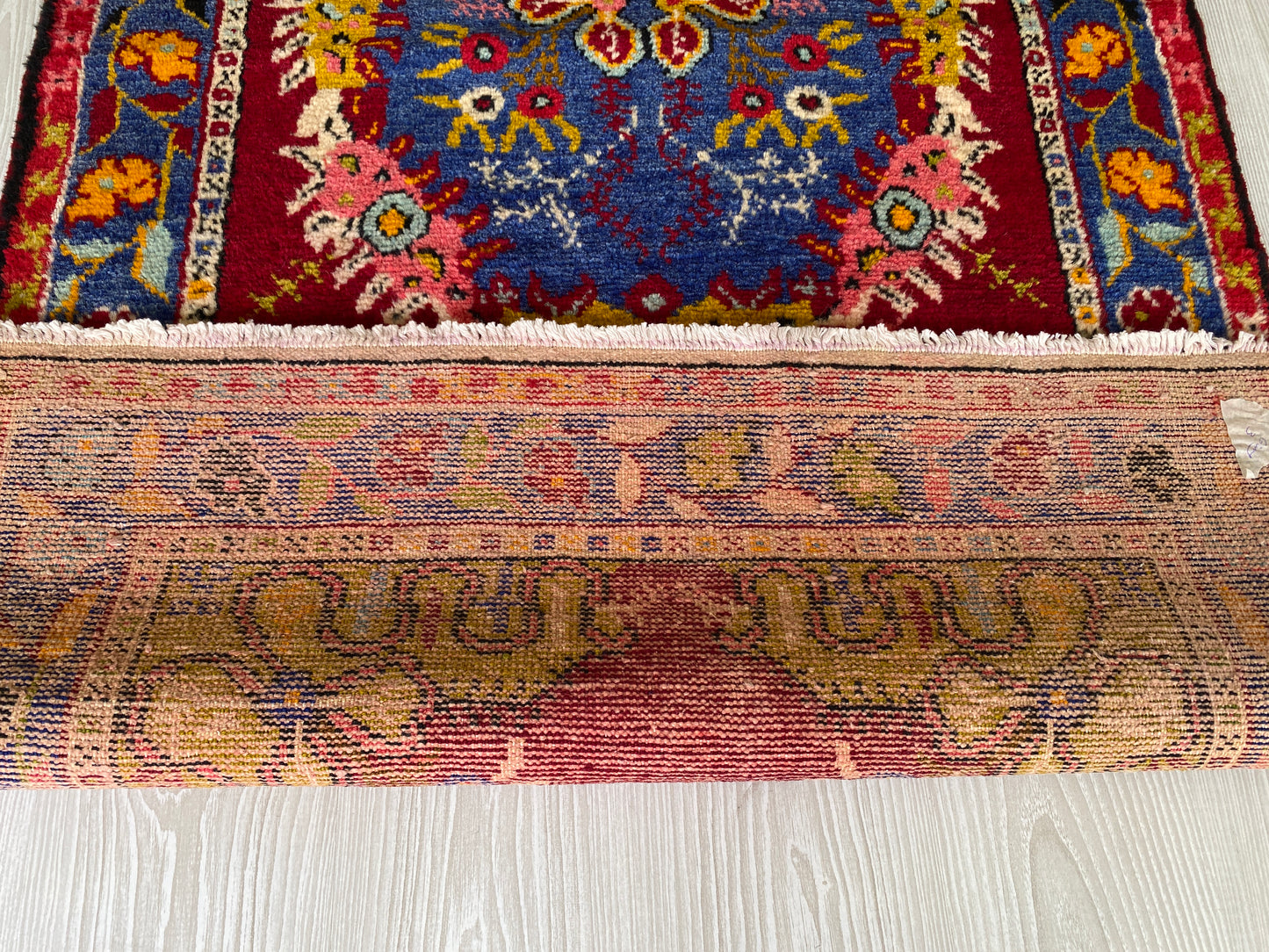 Vintage Turkish Fethiye Kaya Rug-Megri Kayakoy Carpet-Makri Kaya Carpet