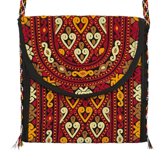 Amu Derya Embroidered Textile Bag Pouch Purse - Kilim Art Gallery