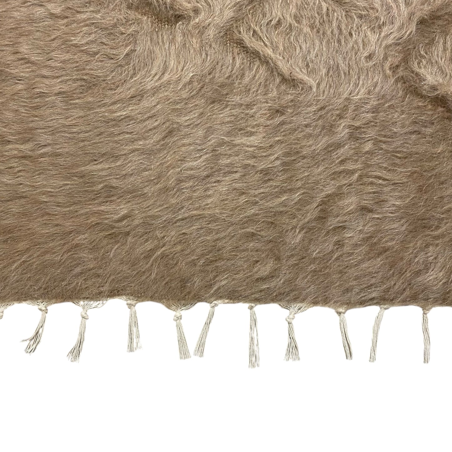 Angora Mohair Brown Turkish Siirt Blanket Kilim Rug - Kilim Art Gallery