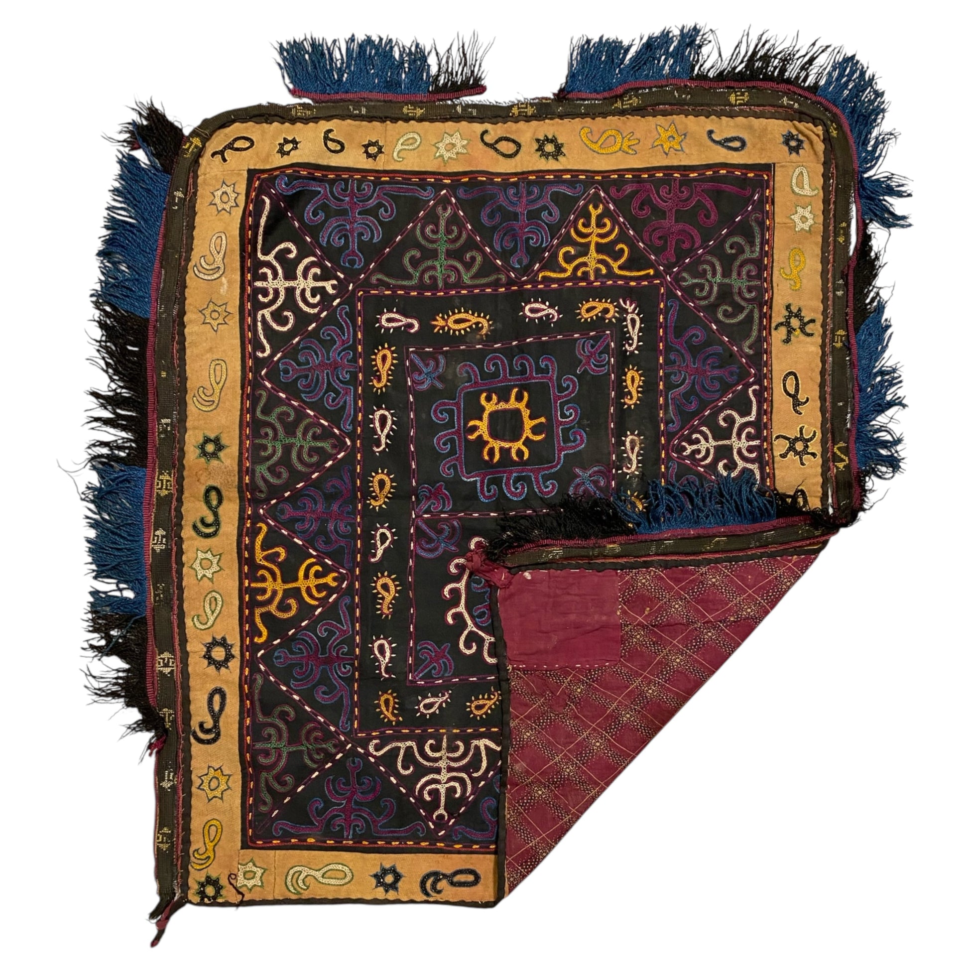 Antique Black Shakhrisabz Suzani Textile - Kilim Art Gallery