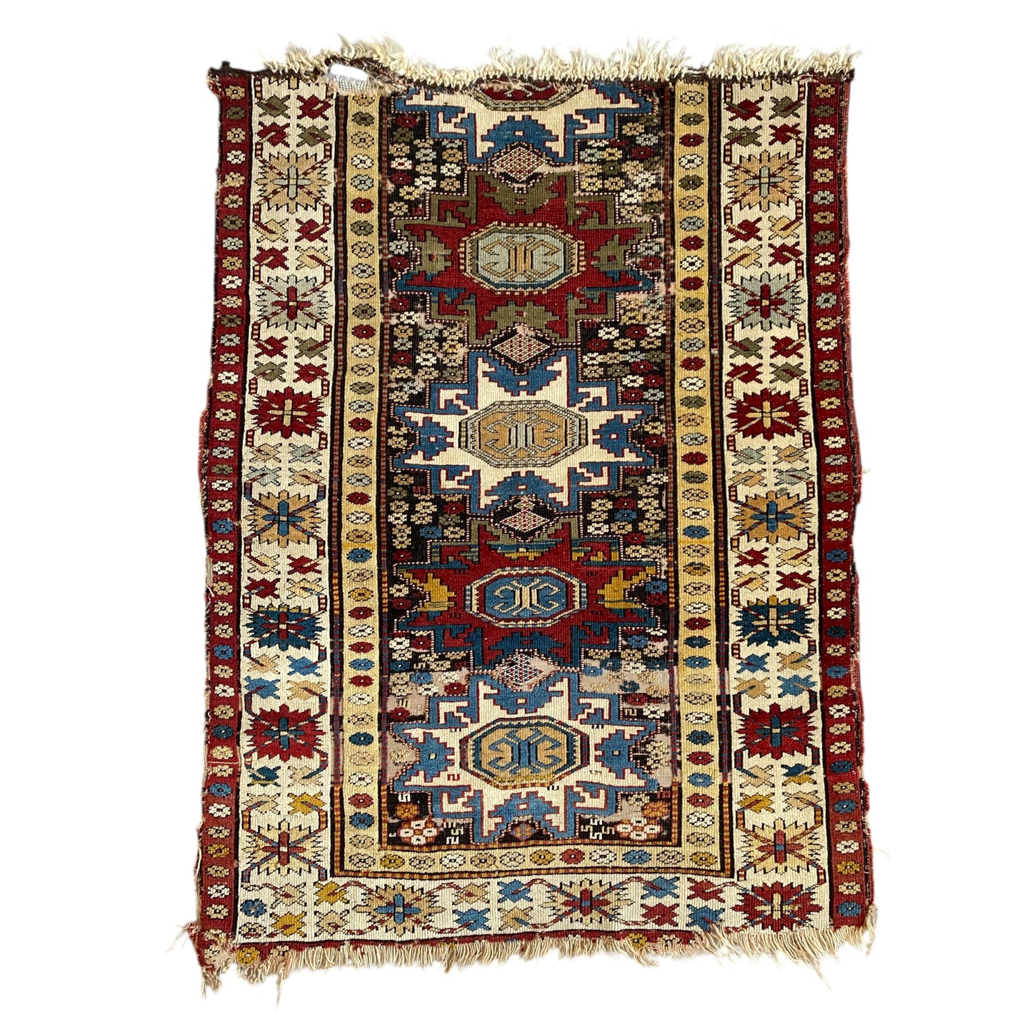 Antique Caucasian Lesghi Star Rug - Kilim Art Gallery