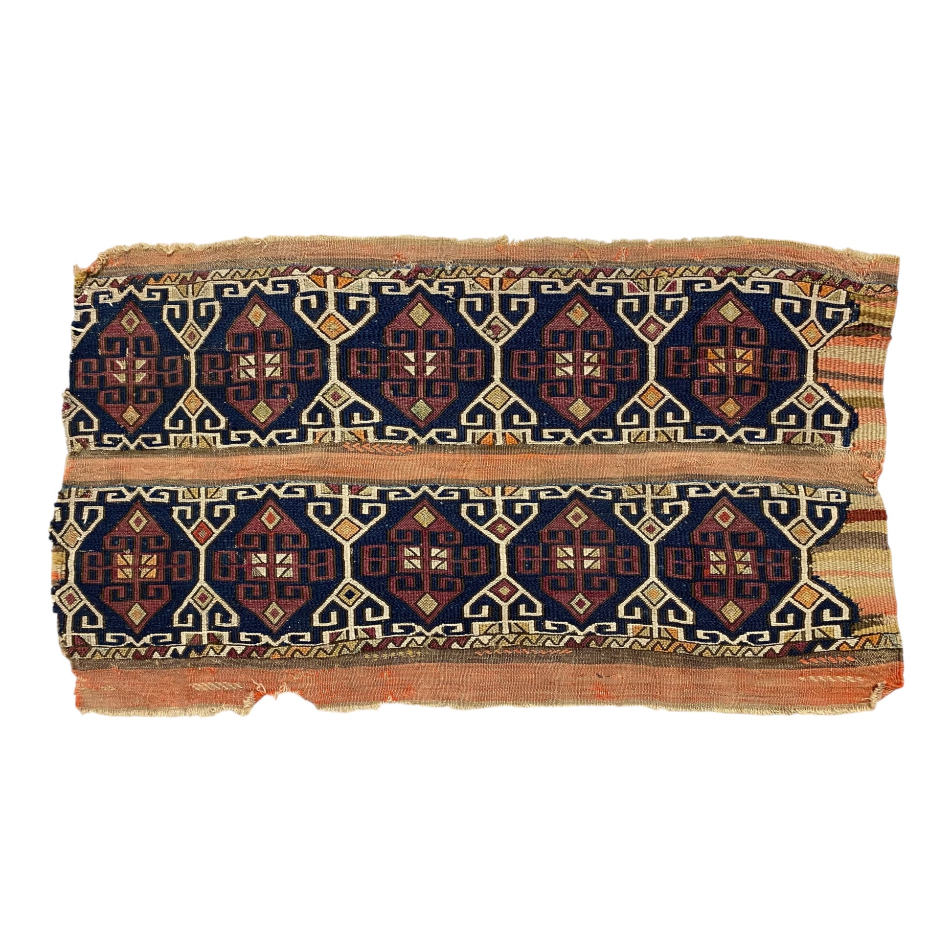 Antique Early Anatolian Reshwan Ala Chuval Soumak Kilim Panel Mother Goddess Design - Kilim Art Gallery