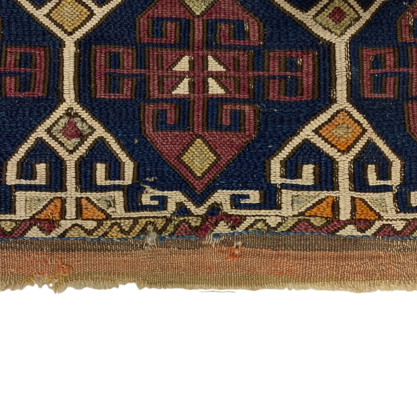 Antique Early Anatolian Reshwan Ala Chuval Soumak Kilim Panel Mother Goddess Design - Kilim Art Gallery