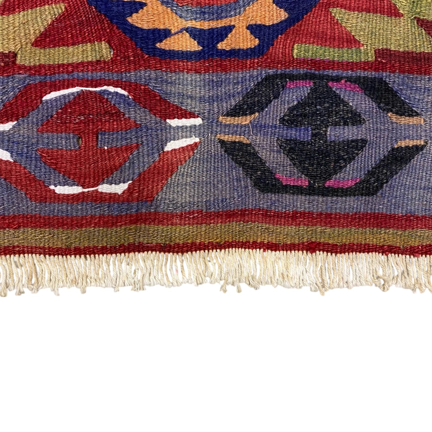 Aztec Design Square Sofra Kilim Rug - Kilim Art Gallery