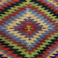 Aztec Design Square Sofra Kilim Rug - Kilim Art Gallery