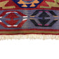 Aztec Design Square Sofra Kilim Rug