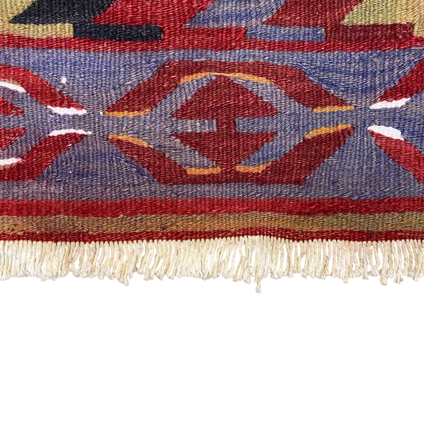 Aztec Design Square Sofra Kilim Rug - Kilim Art Gallery