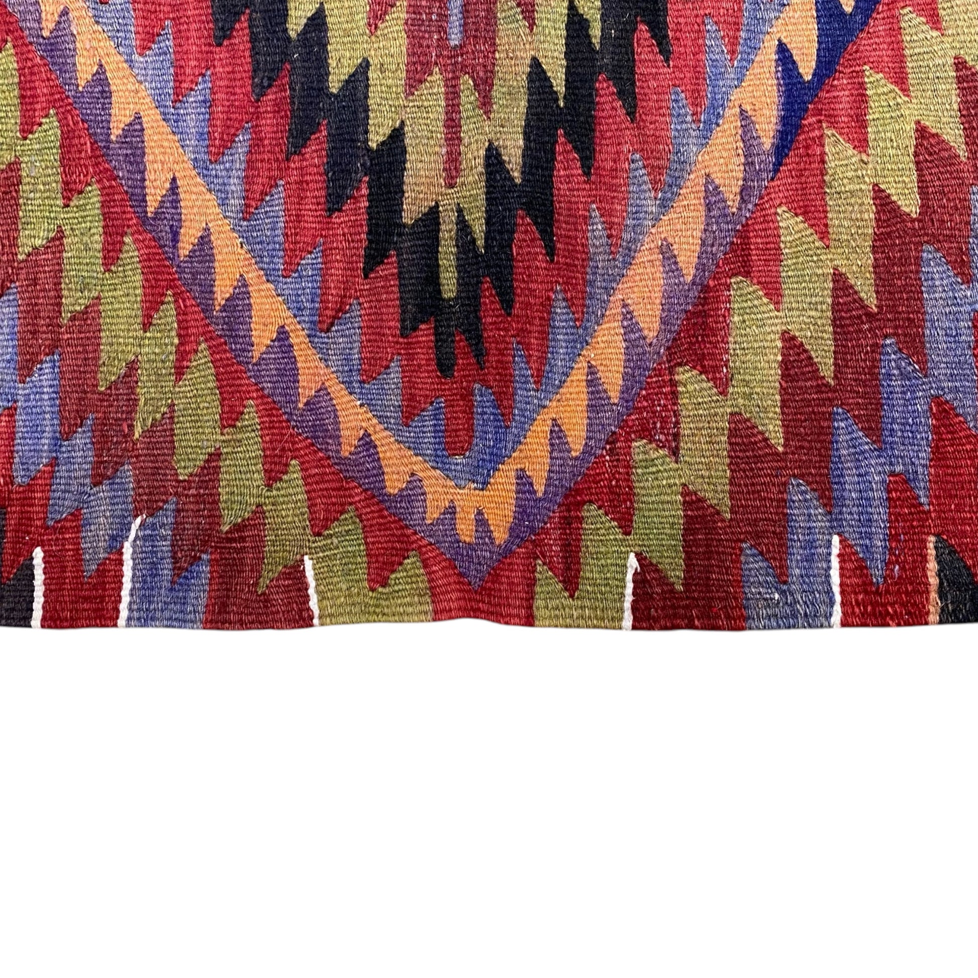 Aztec Design Square Sofra Kilim Rug - Kilim Art Gallery