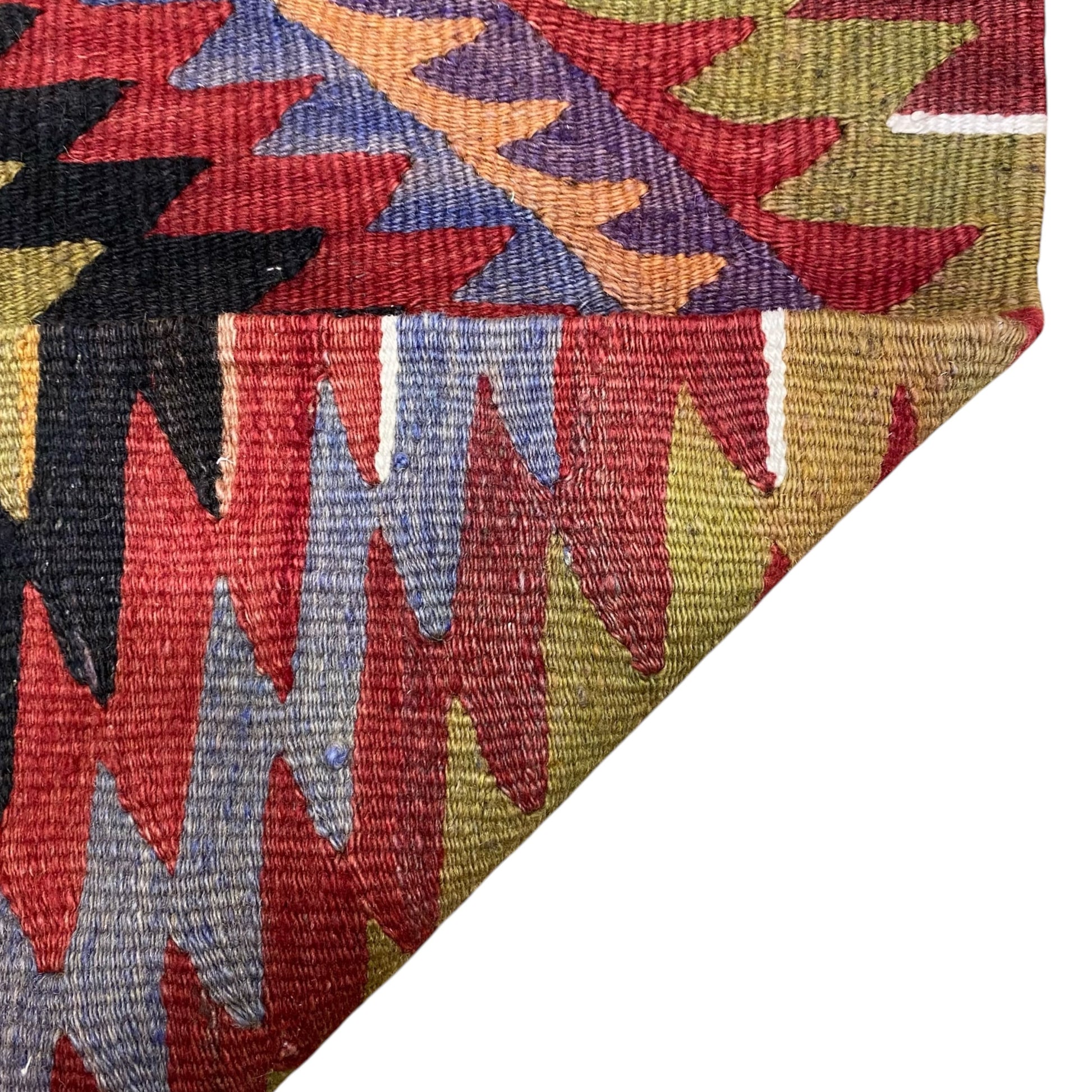 Aztec Design Square Sofra Kilim Rug - Kilim Art Gallery
