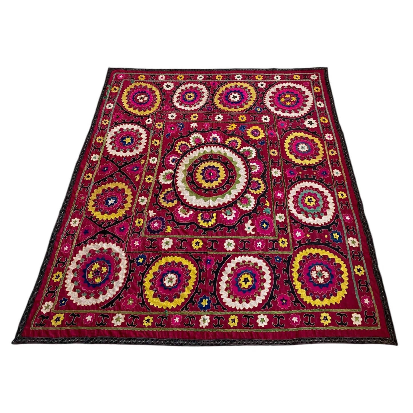 Best Bohemian Suzani Bed Spread / Table Cover / Wall Hanging - Kilim Art Gallery