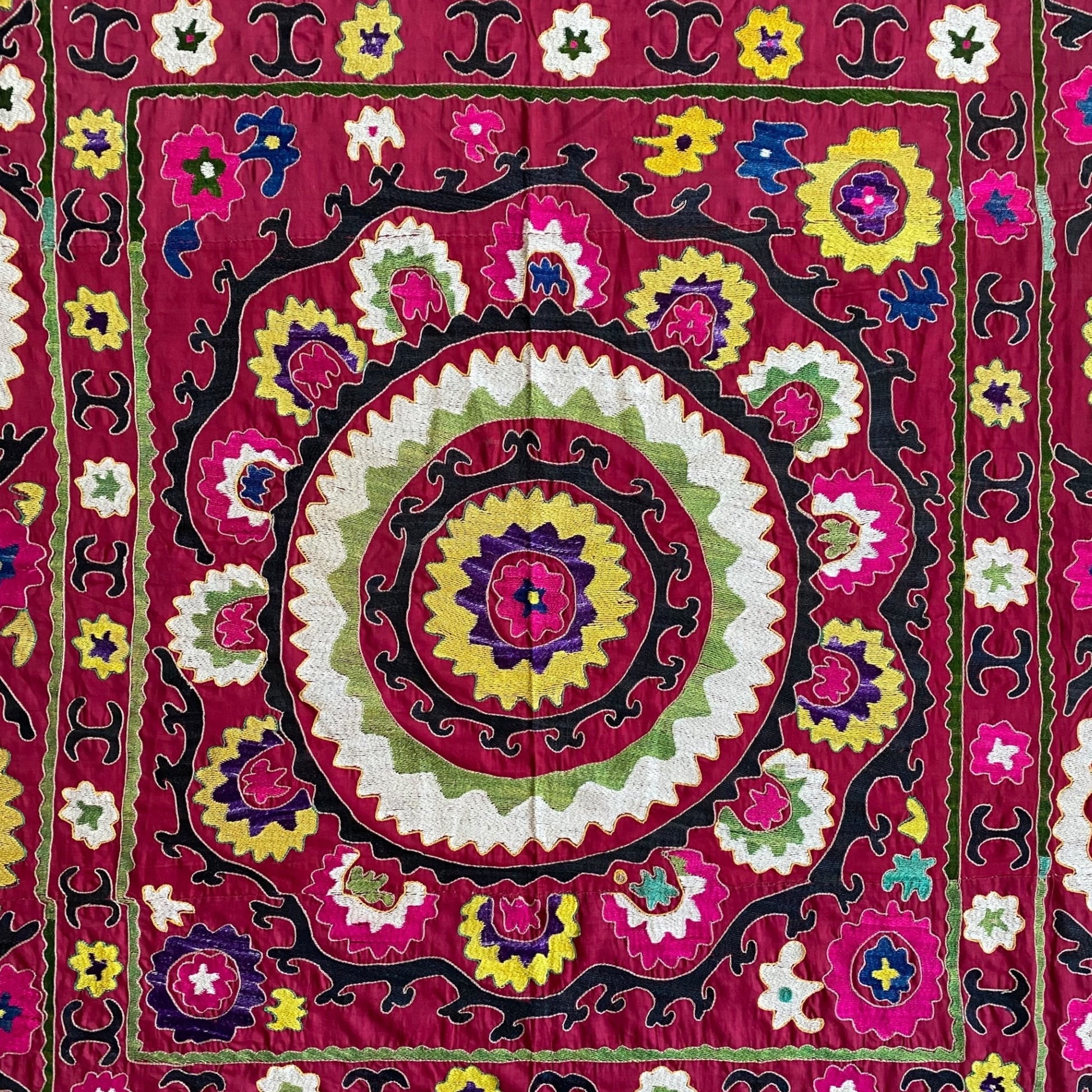 Best Bohemian Suzani Bed Spread / Table Cover / Wall Hanging - Kilim Art Gallery