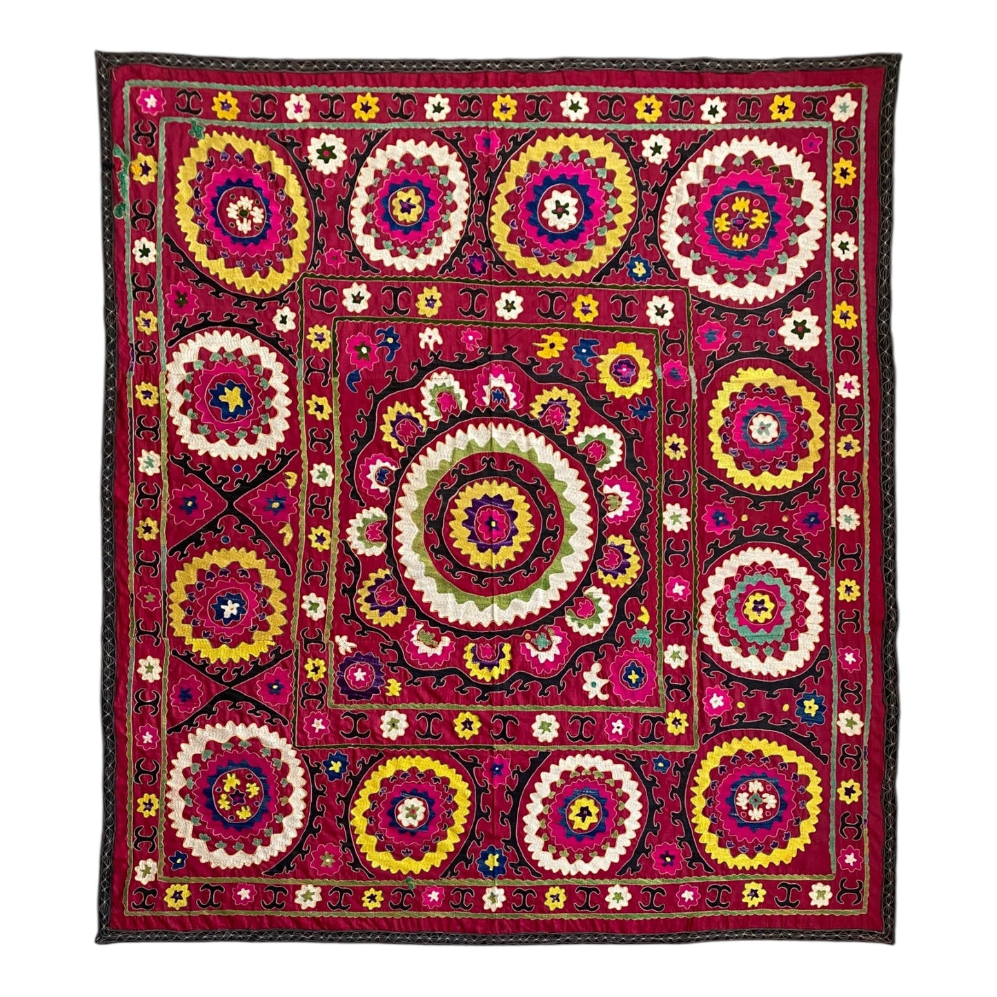 Best Bohemian Suzani Bed Spread / Table Cover / Wall Hanging - Kilim Art Gallery