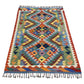 Best Quality Geometric Kilim Rug with Blue Green - Kilim Art Gallery