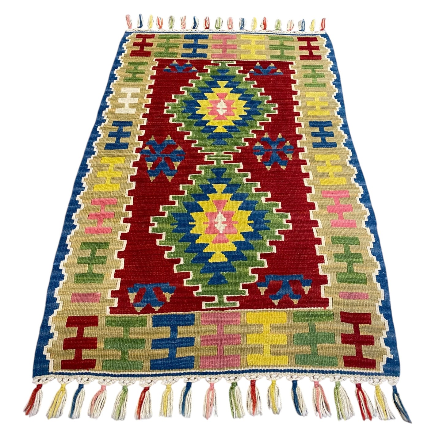 Best Quality New Small Turkish Kayseri Wool Kilim Rug - Kilim Art Gallery