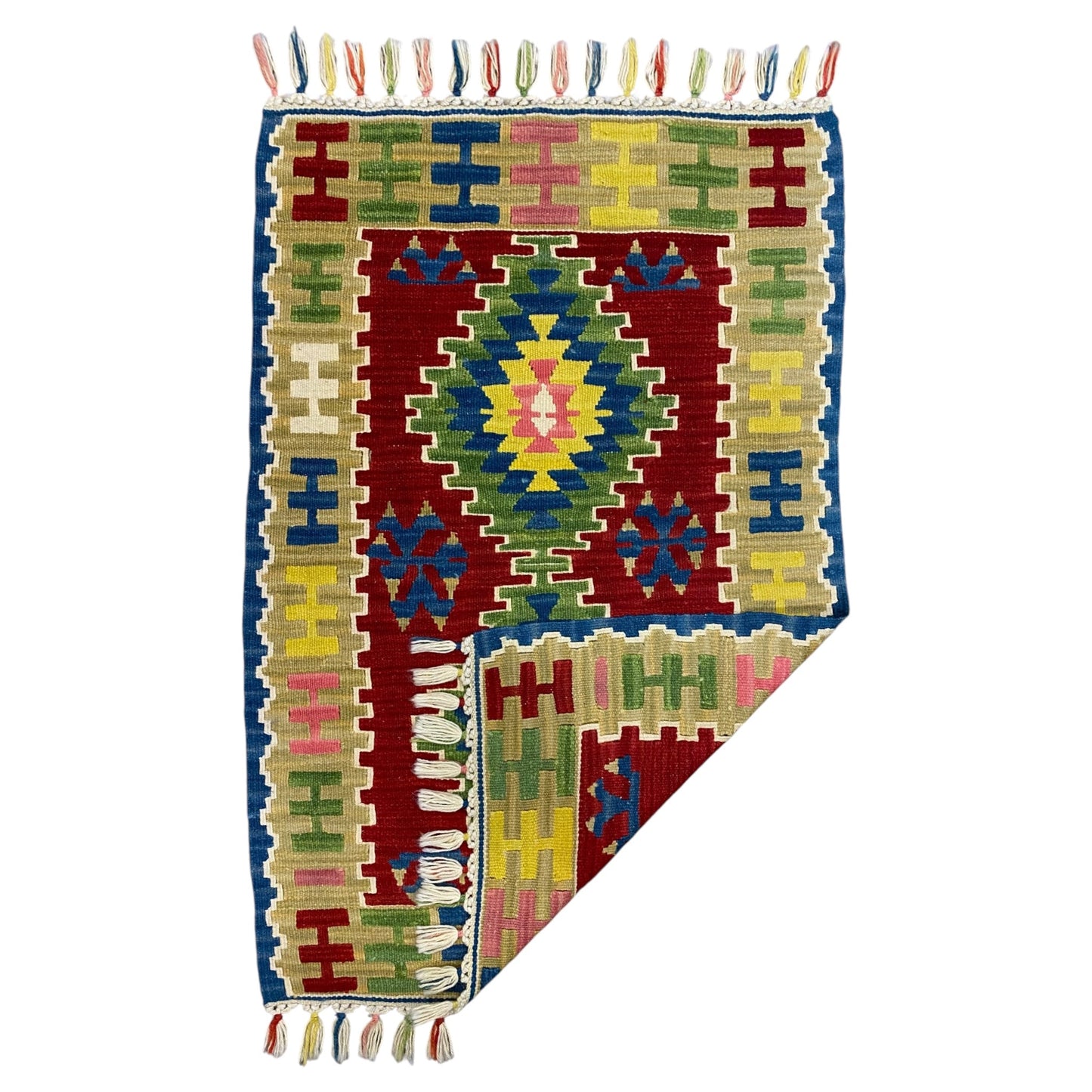 Best Quality New Small Turkish Kayseri Wool Kilim Rug - Kilim Art Gallery