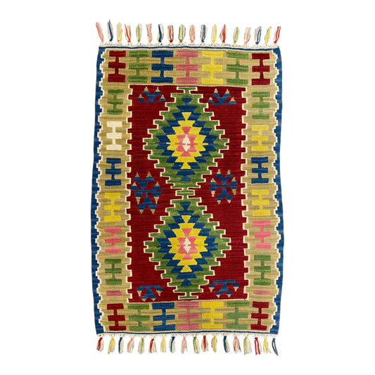 Best Quality New Small Turkish Kayseri Wool Kilim Rug - Kilim Art Gallery