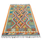 Best Quality Turquoise Blue Tribal Kilim Rug - Kilim Art Gallery