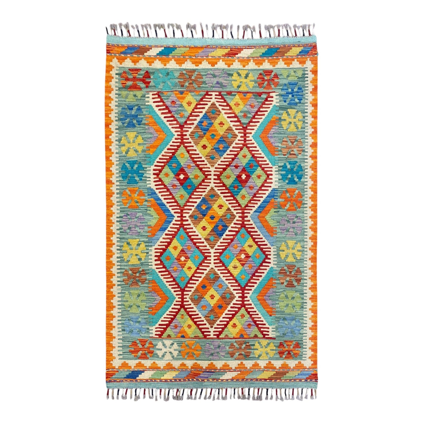 Best Quality Turquoise Blue Tribal Kilim Rug - Kilim Art Gallery