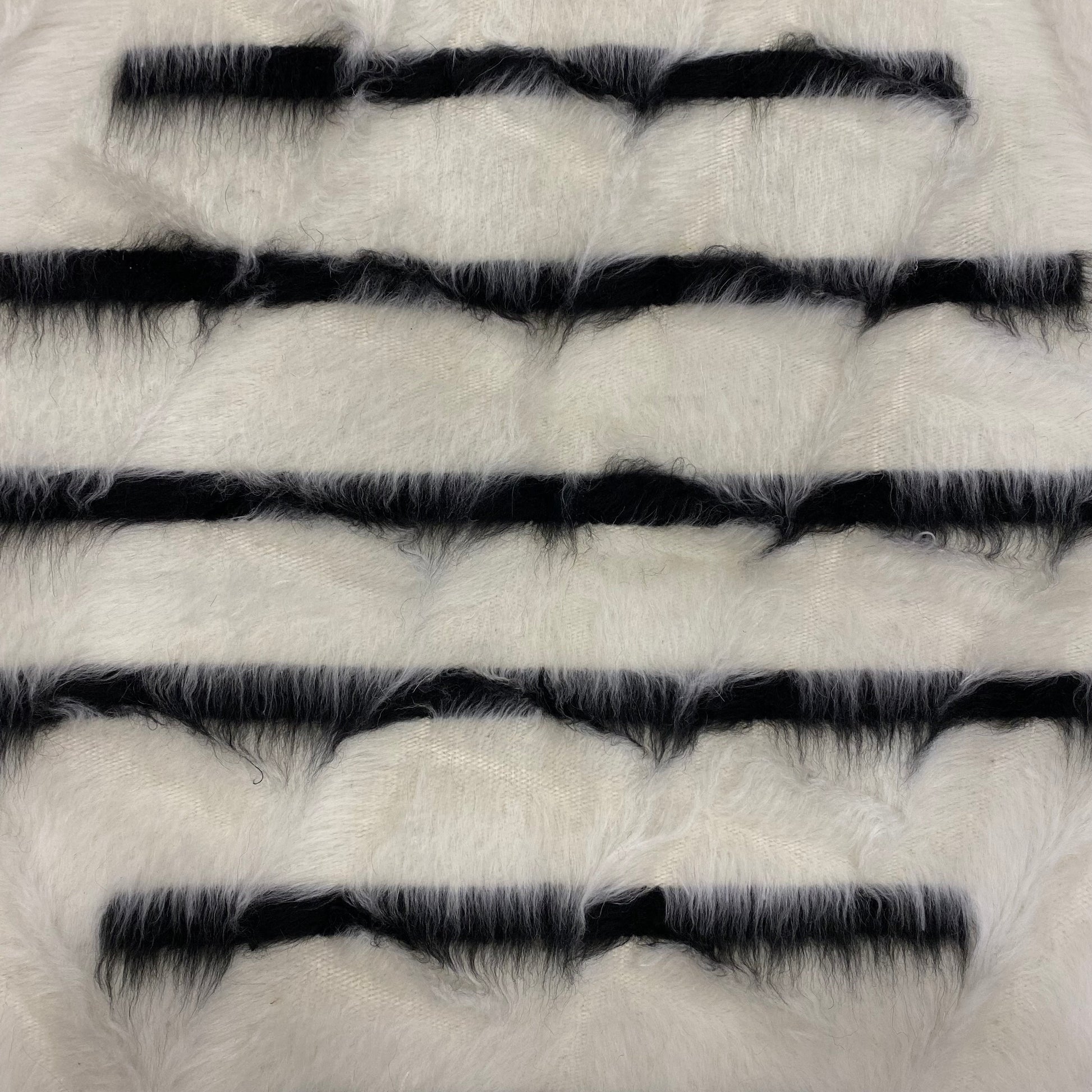 Black And White Angora Mohair Siirt Blanket