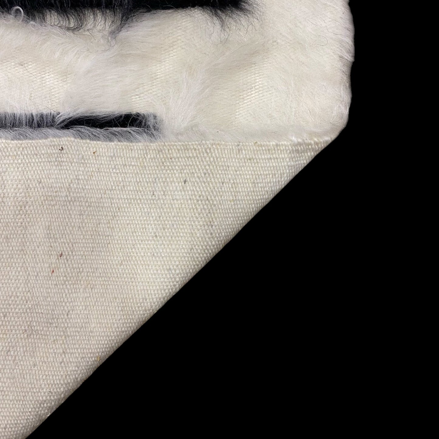 Black And White Angora Mohair Siirt Blanket - Kilim Art Gallery