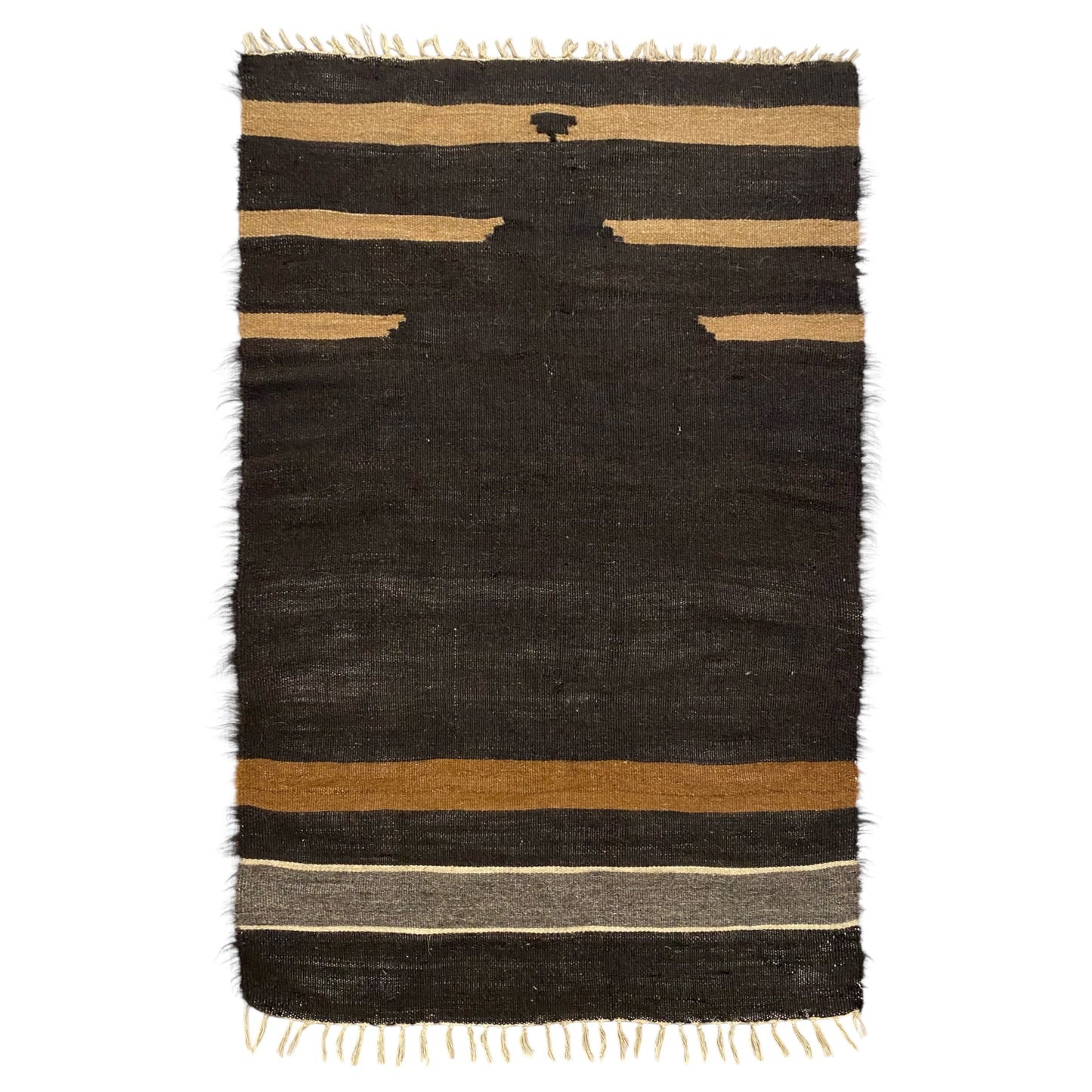 Black Angora Mohair Siirt Blanket Kilim Rug Prayer Mat - Kilim Art Gallery